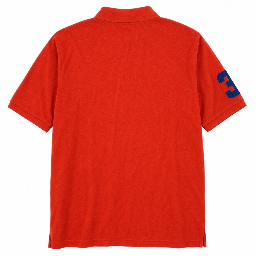 Polo Ralph Lauren Shirt Mens Large Big Pony Polo Orange Classic Fit Short Sleeve - Picture 2 of 8